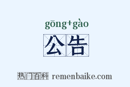 公告是什么意思的图片